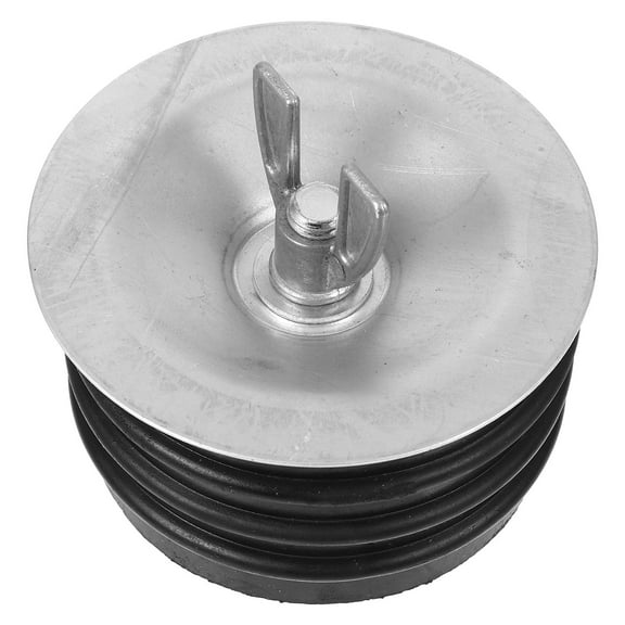 OUNONA Steel Mechanical Test Plug Sewer Cap Drain Plug with Galvanized Screw and Wing Nut for 3 Inch Pipes, Sinks, Pools