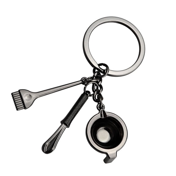 OUNONA Stereo Key Chains Zinc Alloy Keyrings Keychain Stylish Black