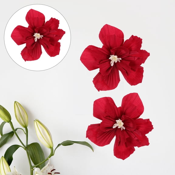 OUNONA Stereoscopic Flowers Artificial Paper Flowers Home Flowers Decor DIY Craft Artificial Paper Flowers Ornament Simulation Three-dimensional Flowers Decorative Flower