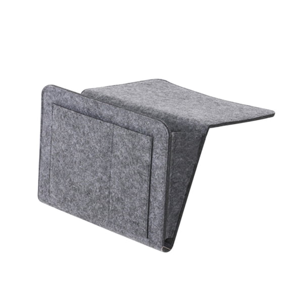 OUNONA Grey Felt Storage Organizer Pouch for Sofa, Chair, Dorm Room - Small Item Holder, Convenient and