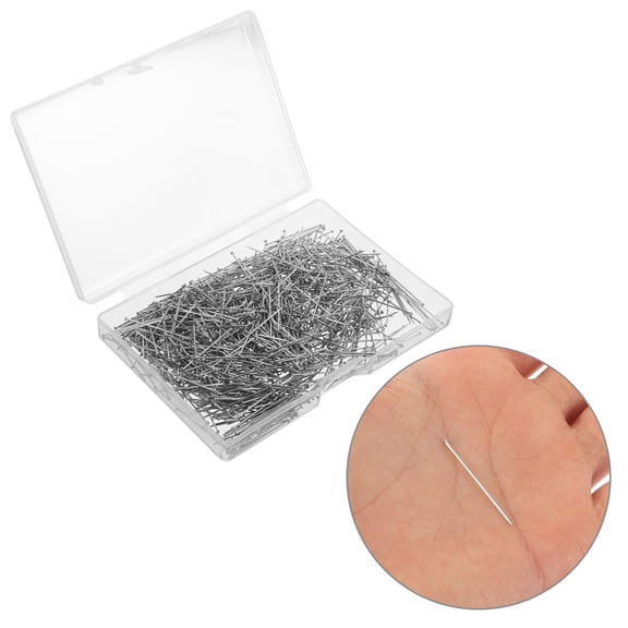 OUNONA Straight Flat Sewing Pins for Quilting, Dressmaking, and Home Fabric Projects with Convenient Storage Box