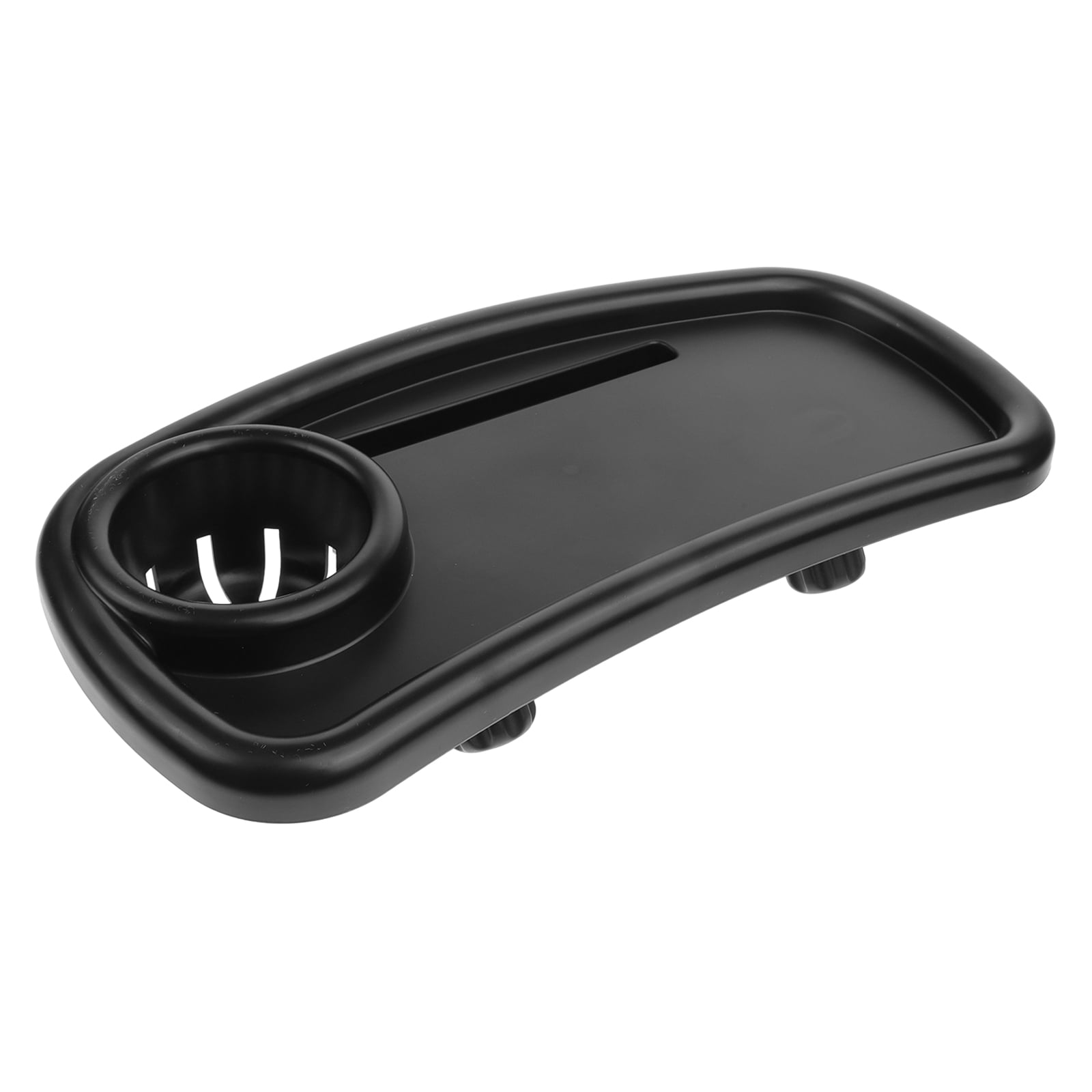OUNONA  Stroller Snacks Tray Foldable Straw Walker Accessories Child Black