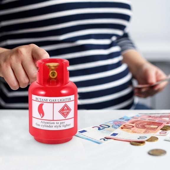 OUNONA Large Capacity Red Money Box for Cash Savings with Build and Stylish Decorative Design