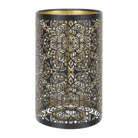 OUNONA Stylish Bedside Lamp Decorative Wrought Iron Lampshade Black Square Shade