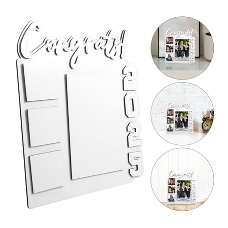 OUNONA Sublimation Blank Photo Frame 2025 Graduation Picture Frame Blank Sublimation Picture Frame for Graduation Celebrations Party Supplies