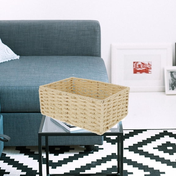 FOLOYORI Pantry Baskets Living Room Storage Box Beige 1Set