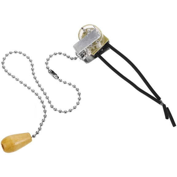 OUNONA Pull Cord Light Switch Silver Metal Chain for Bathroom Lighting and Lamp Replacement