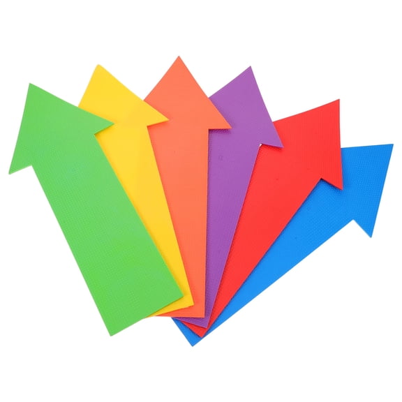OUNONA 6-Pack TPE Floor Spot Markers with Arrow Design for Sports Training, Court Positioning, and Athletic Ground Markers