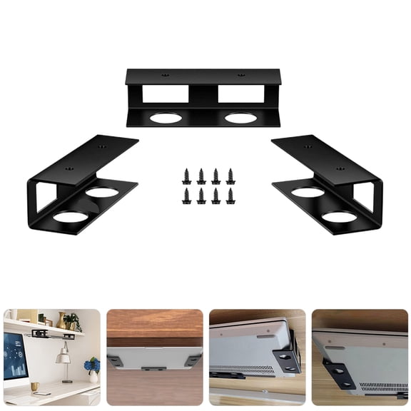 OUNONA  Tablet Mounting Brackets Laptop Notebook Organizer for Desk Accessories Black