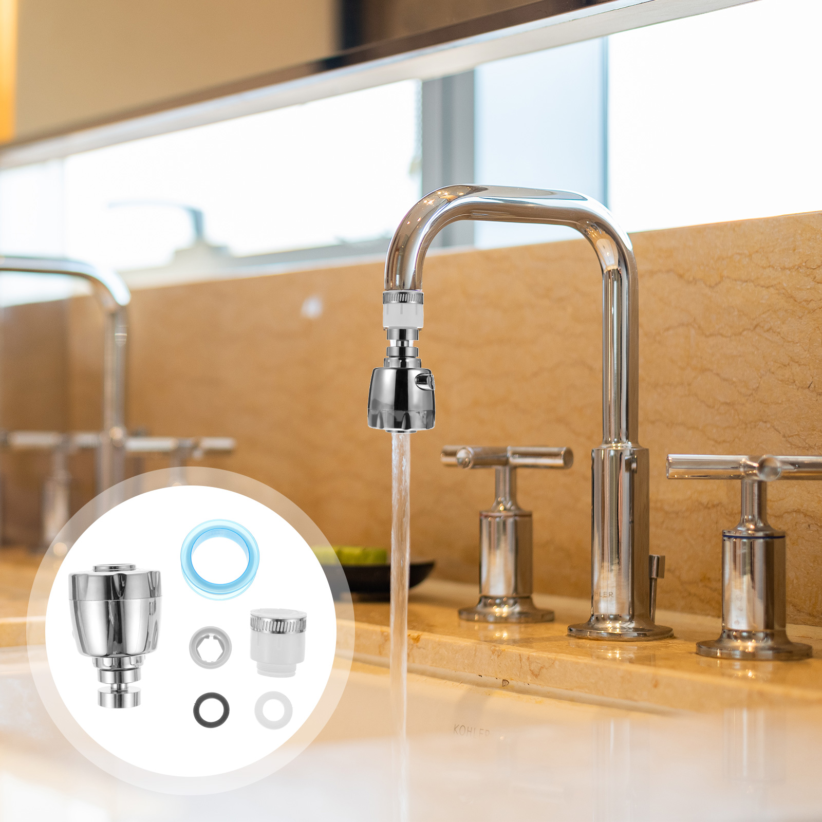 OUNONA 1Set Faucet Sprayer Tap Nozzle with Splashproof Filter for Home ...