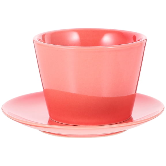 OUNONA Tea Coffee Mugs Ceramic Mug Office 12.00X12.00X6.70CM Pink