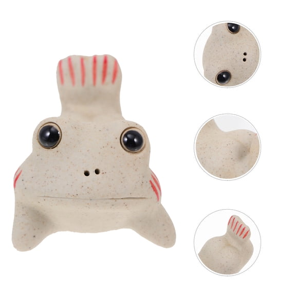 OUNONA Mini Tea Pet Frog Figurine for Garden and Home Decor, Cute Collectible Accessory for Tea