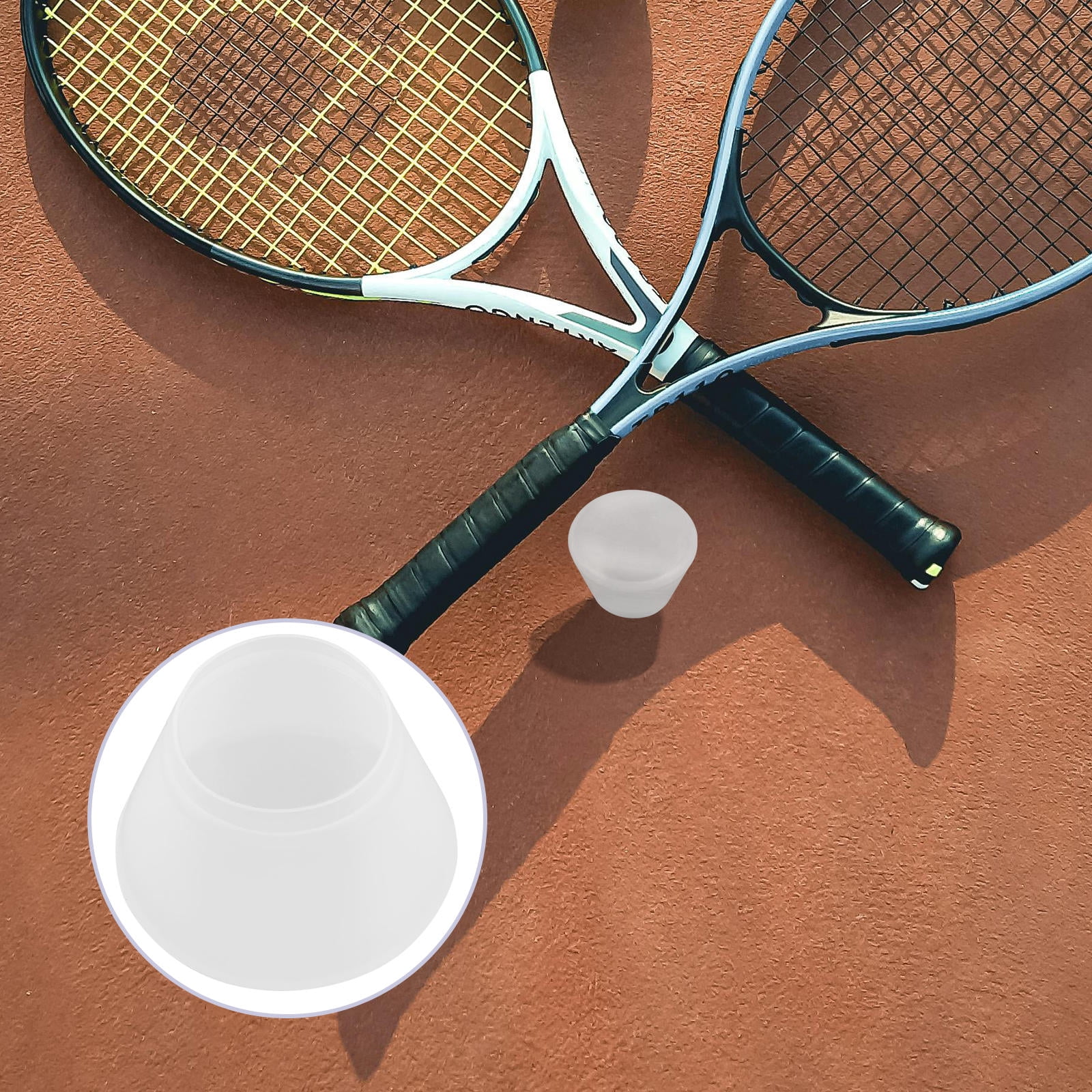 OUNONA Tennis Racket Vibration Dampener Silicone Grip End Cap Shock  Absorbing Protector Easy to Install Fits Most Racket Brands Anti-Slip and  Comfortable, Durable Design - Walmart.com