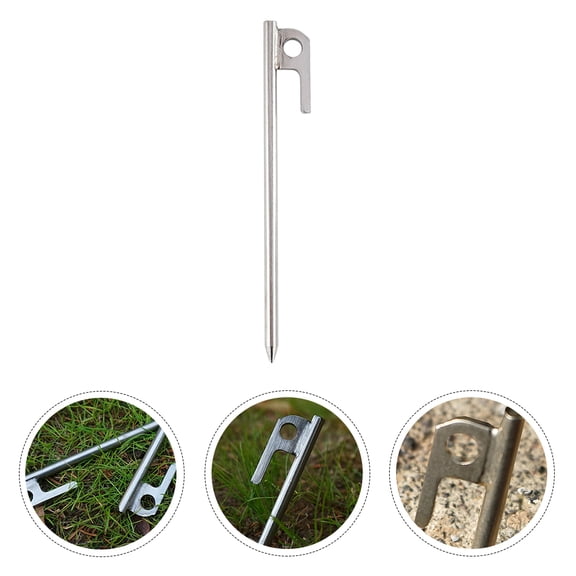 OUNONA  Tents Stainless Steel Ground Nail Camping Hammer Stable Stakes