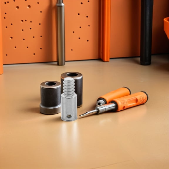 OUNONA Threaded Cleaning Pole Adapter Metal Tip Replacement for Home Broom and Mop Repair