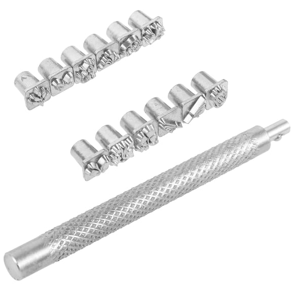 OUNONA Tool Custom Stickers Leather Print Pattern Work 9.30X0.50X0.50CM Silver