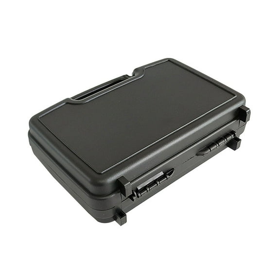 OUNONA Tools Storage Box Black with Tray Steel Metal Practical for Power and Vehicle Maintenance