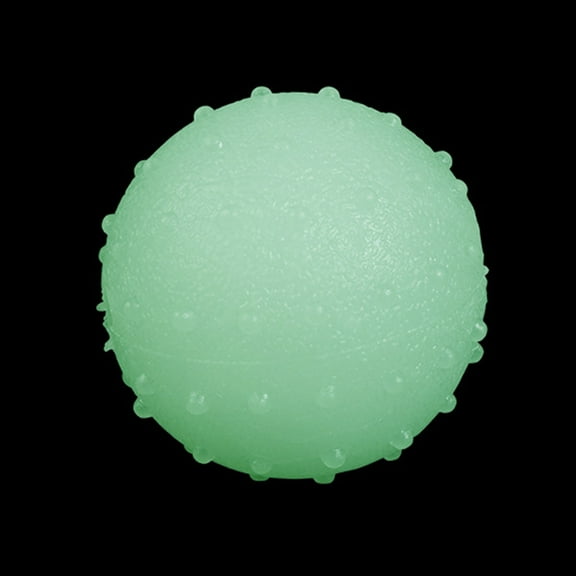 OUNONA Glow in the Toy Balls Rubber Bouncy Toy for Nighttime Play with Small Dogs 6 cm White