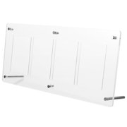 OUNONA Clear Acrylic Trading Card Display Stand Organizer with 4 Card Slots, Game Card Frame Holder for Collectible Card Display