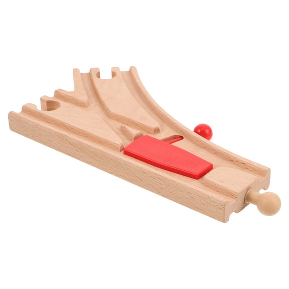 LABELEPH Wooden Train Track Expansion Pack Beige 1Pcs 7.1x3.6x0.4In