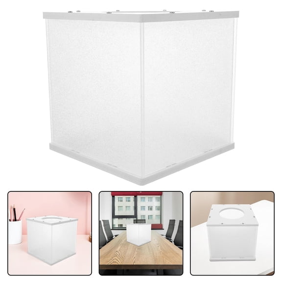 OUNONA Clear Acrylic Suggestion Box with Slot for Business Parties Fundraising Contests and Donations