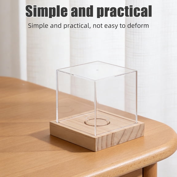OUNONA Clear Acrylic Baseball Display Case with Sealed Design, Easy to Clean Holder for Home and Office Baseball Memorabilia