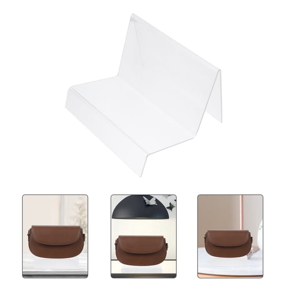 WEAVILUX Tabletop Bag Display Stand Transparent 1Pack