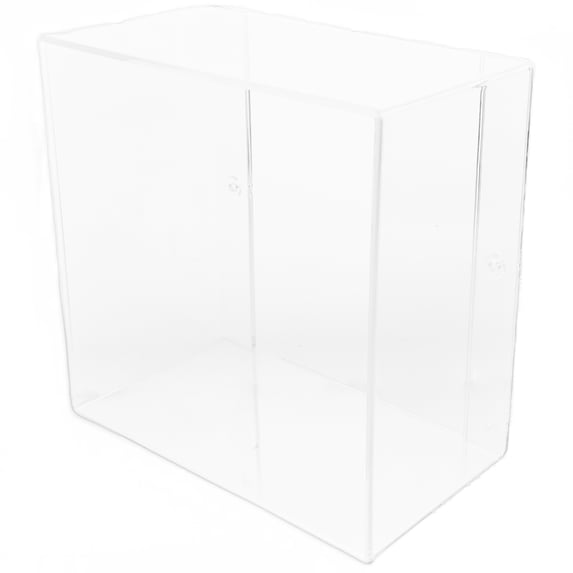 OUNONA Clear Acrylic Floating Wall Shelf for Storage, Modern Farmhouse Style, 9.84 x 5.91 x 2.76 Inch Display Organizer