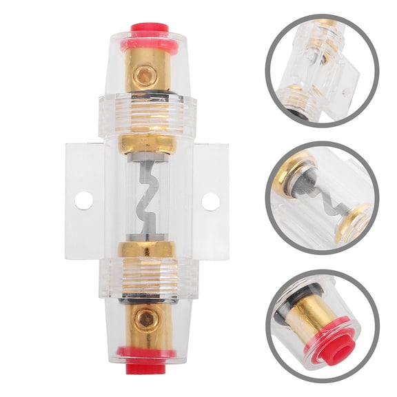 OUNONA Transparent Fuse Holder for Car Audio System with Overload , 2-Pack Automotive