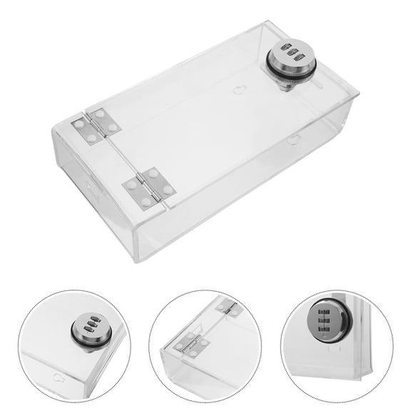 OUNONA Transparent Cell Phone Storage Locker Box with Individual Locks for Secure Personal Use