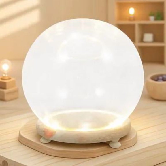 OUNONA Transparent Glass Dome Display Case for Artificial Flowers and Desktop Decoration