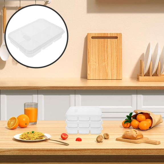 OUNONA Transparent PP Meat Storage Containers for Fridge with Sealed Compartments for Fresh Food Organization