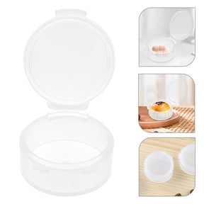 OUNONA Clear Plastic Storage Containers for Earplugs, Jewelry, Small Items - 15 Small Round Organizer Boxes for Home and Travel