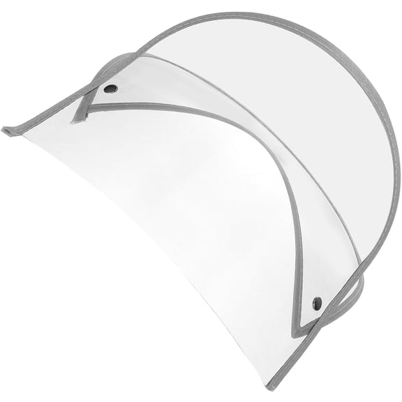 OUNONA Transparent Raincoat Hat Brim Shield for Face Protection with Clear Plastic Material