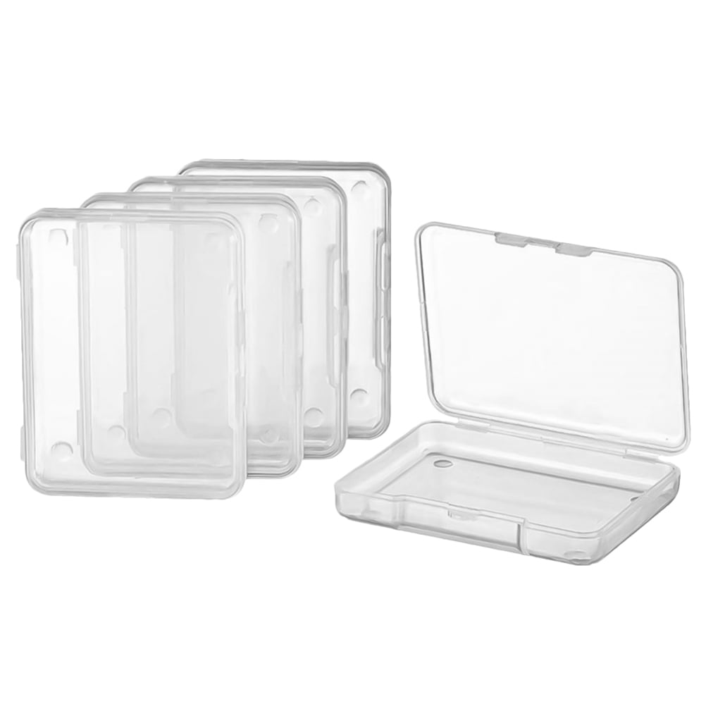 OUNONA Transparent Storage Box for Jewelry Beads with Flap Locking Lid ...