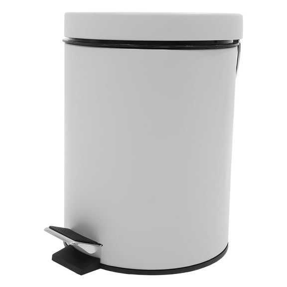 OUNONA Step-on Trash Can with Lid for Home Use Soft Close and Handle 5L