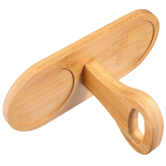 Tineasur Brown Wood Condiment Tray with Nonslip Base for Kitchen Storage and Organization