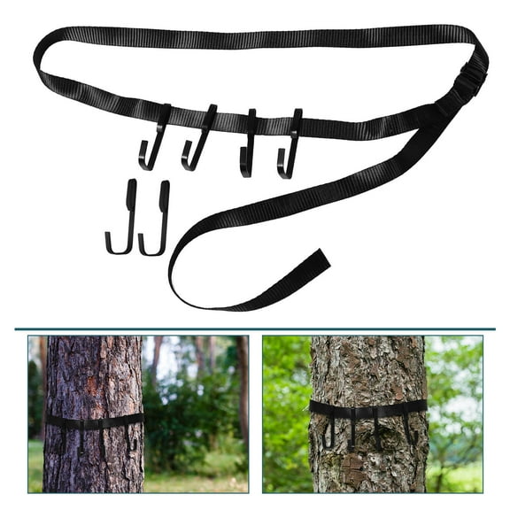 OUNONA Tree Stand Harness Strap Hanger 200.00X2.48X0.50CM Black