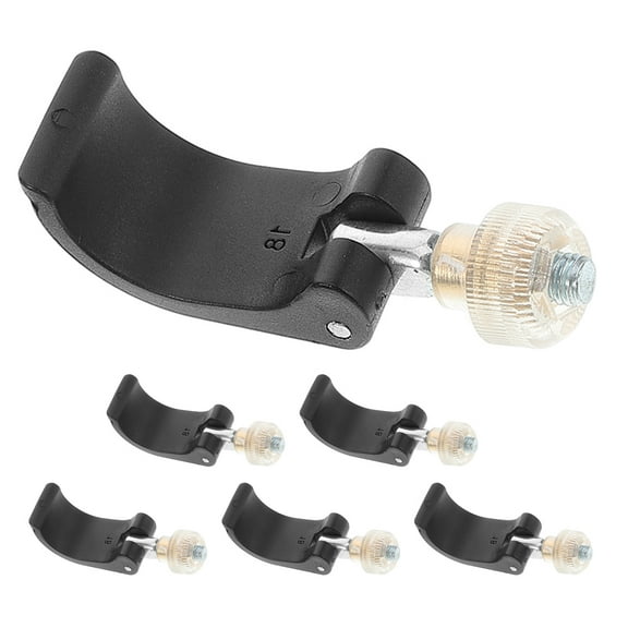 OUNONA Climbing Hiking Pole Fastener Black Nylon for Cane Durability 6Pcs