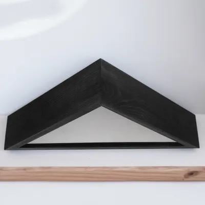 OUNONA Wooden Triangle Flag Display Case Single Piece with Elegant Design for Military, Memorial, and Decorative Use
