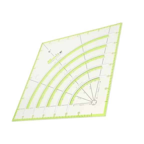 OUNONA Acrylic Triangle Shaped Quilting Template Clear Patchwork Ruler for Home Use