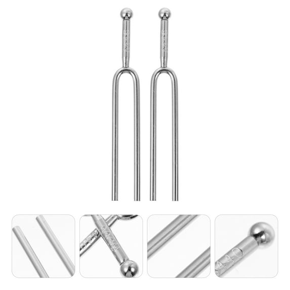 OUNONA Tuning Fork for Guitar with Clear Tone and Accurate A 440Hz Standard Made of Durable Aluminum Alloy Silver
