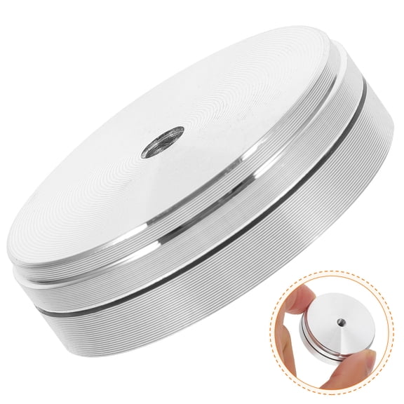 OUNONA Turntable Bearing Sturdy Revolving Cake Rotating for Decorating Silver
