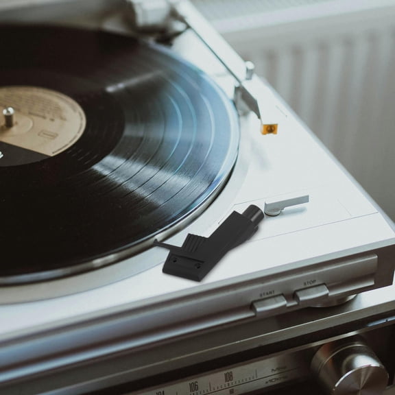 OUNONA Black Record Player Needle Rack for Accurate Cartridge Alignment and Enhanced Smooth Vinyl Playback