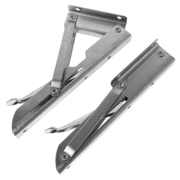 OUNONA U Bracket Heavy Duty Folding Shelf Brackets Stainless Steel