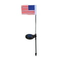 thumbnail image 1 of HOMOBABE Garden Flag Light Solar Powered Usa Flag 2Pcs Stainless Steel for Homeowners Night Use, 1 of 6