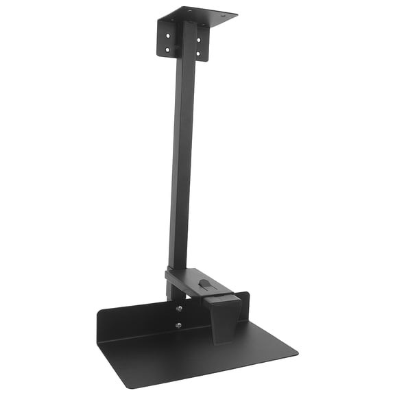 OUNONA Under Desk CPU Holder Black Metal Computer Tower Mount for Office with Space Saving Design