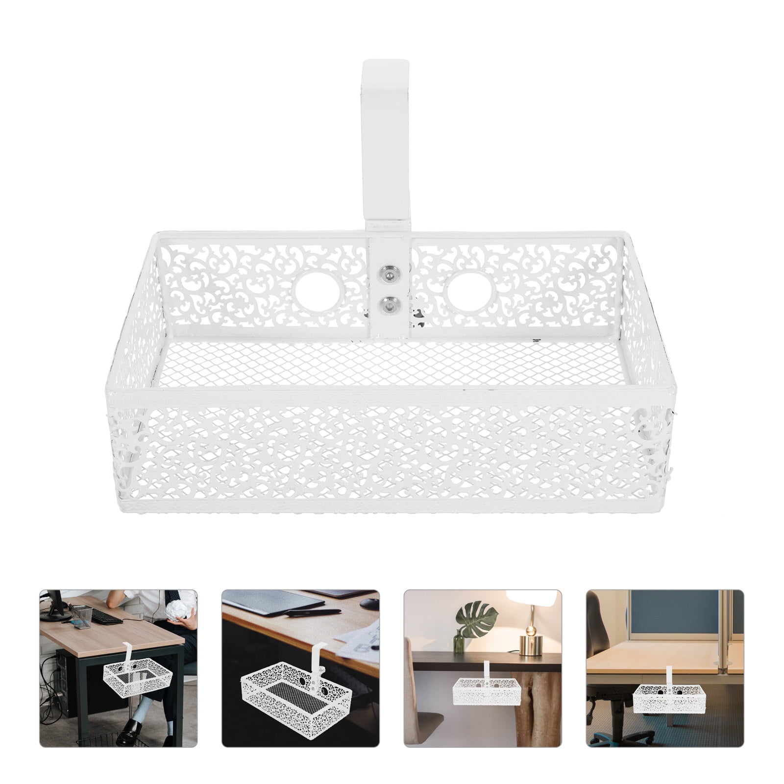 OUNONA Under Desk Storage Under Desk Organizer Literature Stand Office File Holder