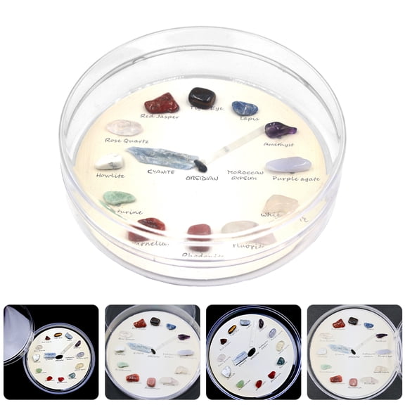 OUNONA Unique Agate Stones Wall Clock Decorative Mineral Ornament for Elegant Home Decor 10.5 Inch