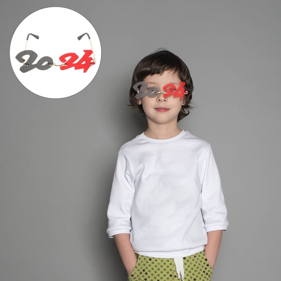 OUNONA Unique Design New Years Eve 2024 Sunglasses Props for Festival and Holiday Party Use